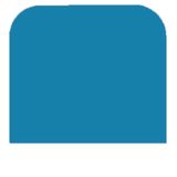 Partition plate (terminal), Intermediate plate, 50 mm x 44 mm, blue