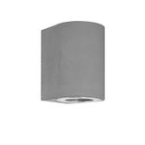 Gray Concrete Glass Diffuser LED GU10 1x7 Watt IP65 100-240 Volt Bulb Excluded Light Down D: 8.6 W: 10 H: 12 cm