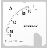 Scale Plate, 72x72mm, 80/160/5A AC