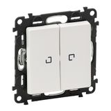 Illuminated 2-gang 2-way switch Valena Life - 10 AX - 250 V~ - white