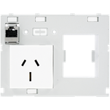 MODLINK  DBL COMBI INSERT AUMALERALIA 1xRJ45 fem./fem. + RCD opening