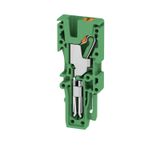 Plug (terminal), PUSH IN, 2.5 mm², 800, 24 A, Number of poles: 1, gree