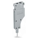 L-type end module modular with rigid contact pin gray