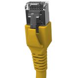 Patchcord RJ45 shielded Cat.6a 10GB, LS0H, yellow,  1.0m