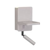 Rob 10.5cm LED Wall Light 5W+3W 532Lm 3000K USB and Wireless Charge White