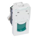 Arteor™ - RJ45 socket category 6 UTP 1 module White with green shutter