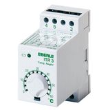 Temperature controller on mounting rail -40...20C, AC 230V, 1 changeover contact, potential free, 10 A