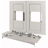 Front plate, 2xNZM4, 3p, withdrawable + remote operator, W=800mm, grey