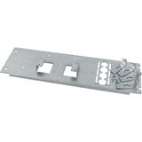 Mounting plate, +mounting kit, for NZM1, horizontal, 4p, HxW=150x600mm