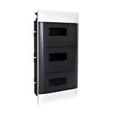 LEGRAND 3X12M FLUSH CABINET SMOKED DOOR E+N TERMINAL BLOCK FOR DRY WALL