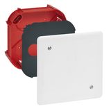 Junction box Batibox - with cover and screws - 120x120x40 mm - for masonry