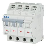 Miniature circuit breaker (MCB) with plug-in terminal, 16 A, 3p+N, characteristic: B