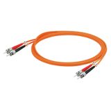 (Assembled) Fibre-optic data cable, ZIPCORD, ST IP 20, ST IP 20, LSZH,