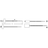 Cable tie with label 270x4.6 mm 28x13 mm