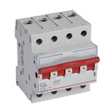 Isolating switch - 4P - 400 V~ - 100 A - red handle