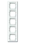 1725-280 Cover Frame Busch-axcent® white glass