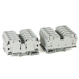 Terminal Block, 20A, 600V AC/DC, Plug-in Component, Gray, 2.5mm