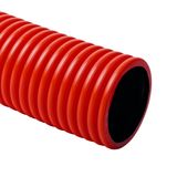 Flexible Halogen Free Double-Coated Corrugated Pipe Kopoflex Diameter 40 Mm, Red, Length 50 M