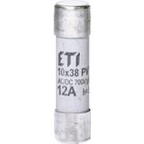 Fuse link, CH10x38 gR 12A/700V AC/DC