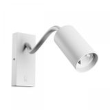 SQUALLA VARIOSA FLEXI SWITCH GU10 SCONCE 230V IP20 55x100x410MM WHITE ROUND