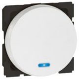 Arteor™ - 2-way push-button - with locator - 2 round modules - White