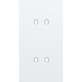 Twofold faceplate, vertical 71 mm centre distance, for double switch f