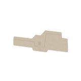 End plate (terminals), 108.15 mm x 2.1 mm, dark beige