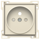 Finishing set for socket outlet with pin earthing and shutters, flush-mounting depth 21 mm, cream