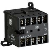 K6-31Z-F-84 Mini Contactor Relay 110-127V 40-450Hz