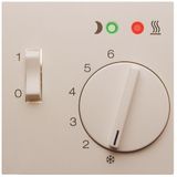 Floor thermostat, with centre plate, inclusive sensor S.1 white, gloss