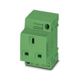 Socket outlet for distribution board Phoenix Contact EO-G/UT/SH/GN 250V 13A AC