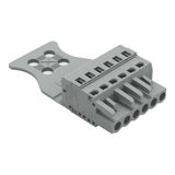 1-conductor female connector CAGE CLAMP® 2.5 mm² gray