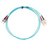 FO Patchcord Duplex ST/SC, 50/125æm OM3, LS0H-3, aqua, 5.0m