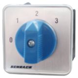 3-Step switch, 1P, 0-1-2-3, central mounting 22,5mm