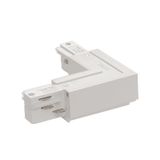 EUTRAC L-coupler, outer protection conductor, white RAL 9016