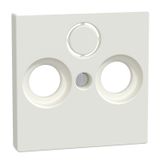 Central plate for antenna sockets, polar white glossy, system M