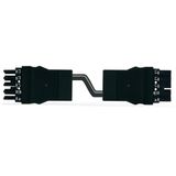 pre-assembled interconnecting cable Eca Socket/plug black