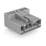 Plug for PCBs angled 5-pole gray