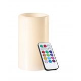 Wax candle LED RGB with remote control Zext