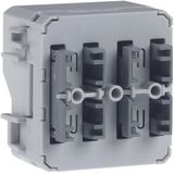 Push-button module 1gang, bus coupling unit, KNX-W.1, light grey/grey 