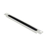 10" Cable entry panel with brush, 0.5U, RAL7035