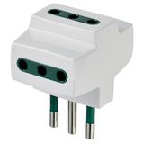 S11 multi-adaptor +3P11 outlets white