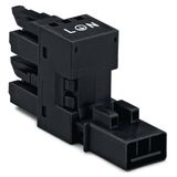 h-distribution connector 3-pole Cod. A black