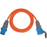 CEE Extension Cable IP44 for Camping/Maritime 5m H07RN-F 3G2.5 orange CEE 230V/16A plug and socket