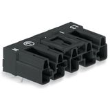 Plug for PCBs angled 5-pole black