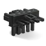 T-distribution connector 5-pole Cod. A black