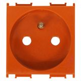 Socket with earthed pin and higher protec. cover orange 16A
