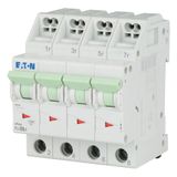 Miniature circuit breaker (MCB) with plug-in terminal, 8 A, 4p, characteristic: B