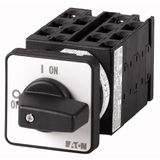 Reversing multi-speed switches, T0, 20 A, flush mounting, 6 contact unit(s), Contacts: 12, 45 °, maintained, With 0 (Off) position, 2-0-1-0-1-0-2, Des