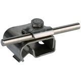 Gutter clamp StSt f. bead 16-22mm with clamping frame for Rd 6-10mm